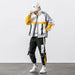 Hip Hop Work Wear Men's Jacket & Pant 2PCs Set Tracksuit Clothing