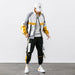 Hip Hop Work Wear Men's Jacket & Pant 2PCs Set Tracksuit Clothing