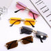 Rimless Diamond Sunglasses Women Rectangle Crystal Vintage Rhinestone Glasses Eyewear