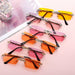 Rimless Diamond Sunglasses Women Rectangle Crystal Vintage Rhinestone Glasses Eyewear