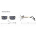 Rimless Diamond Sunglasses Women Rectangle Crystal Vintage Rhinestone Glasses Eyewear