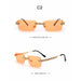 Rimless Diamond Sunglasses Women Rectangle Crystal Vintage Rhinestone Glasses Eyewear