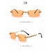Rimless Diamond Sunglasses Women Rectangle Crystal Vintage Rhinestone Glasses Eyewear