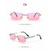 Rimless Diamond Sunglasses Women Rectangle Crystal Vintage Rhinestone Glasses Eyewear