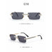 Rimless Diamond Sunglasses Women Rectangle Crystal Vintage Rhinestone Glasses Eyewear