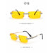 Rimless Diamond Sunglasses Women Rectangle Crystal Vintage Rhinestone Glasses Eyewear