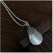 Vintage Water Drop Pendant Necklace Earrings Set  Women Silver Wedding Jewelry