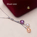 Multicolor Natural Pearl Pendant Necklace 925 Sterling Silver Jewelry For Women