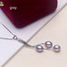 Multicolor Natural Pearl Pendant Necklace 925 Sterling Silver Jewelry For Women