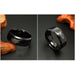 8mm Brushed 316L Titanium Steel Ring Black Finger Rings Jewelry For Men & Women