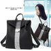 Fashion Multifunction Backpack Women Plaid Leather Small Travel Bags