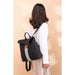 Fashion Multifunction Backpack Women Plaid Leather Small Travel Bags