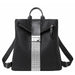 Fashion Multifunction Backpack Women Plaid Leather Small Travel Bags