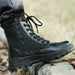 Fashion Men Boots Outdoor Leather Military Breathable Combat Hiking Shoes