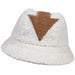 New Arrival Lamb Wool Bucket Hat Winter Warm Caps Faux Fur Printed Men Women Hat