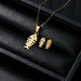 Stainless Steel Jewelry Sets Women Unique Design Necklace Earrings Wedding Jewelry