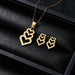 Stainless Steel Jewelry Sets Women Unique Design Necklace Earrings Wedding Jewelry