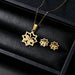 Stainless Steel Jewelry Sets Women Unique Design Necklace Earrings Wedding Jewelry