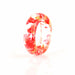 Dried Flowers Resin Rings Petals Gold Foil Paper Inside Resin Ring Jewelry For Women