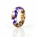 Dried Flowers Resin Rings Petals Gold Foil Paper Inside Resin Ring Jewelry For Women