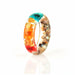 Dried Flowers Resin Rings Petals Gold Foil Paper Inside Resin Ring Jewelry For Women