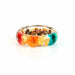 Dried Flowers Resin Rings Petals Gold Foil Paper Inside Resin Ring Jewelry For Women