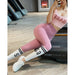 Striped Alphabet Woman Seamless Legging Yoga Pants Sports High Waist Full Length Fitness Workout Leggings