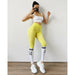 Striped Alphabet Woman Seamless Legging Yoga Pants Sports High Waist Full Length Fitness Workout Leggings