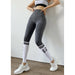 Striped Alphabet Woman Seamless Legging Yoga Pants Sports High Waist Full Length Fitness Workout Leggings