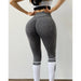 Striped Alphabet Woman Seamless Legging Yoga Pants Sports High Waist Full Length Fitness Workout Leggings
