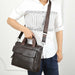Men Briefcase Genuine Leather Bag Business Class Crossbody Gentlemen Travel Office Bags