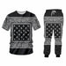 Hip Hop Jogger Sweatshirt Sweatpants Paisley Graphic Tracksuit For Men & Women