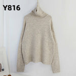 Autumn Winter Women Knitted Turtleneck Cashmere Sweater Oversize Casual Basic Pullover Jumper