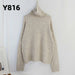 Autumn Winter Women Knitted Turtleneck Cashmere Sweater Oversize Casual Basic Pullover Jumper