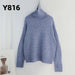Autumn Winter Women Knitted Turtleneck Cashmere Sweater Oversize Casual Basic Pullover Jumper