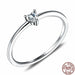 Simple Sterling Silver Heart Zircon Ring Women Fine Silver Jewelry Wedding Bands