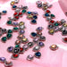 10Pcs/set Crystal Multicolor Heart-Shaped Rhinestones DIY Earrings Pendant Necklaces Jewelry