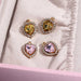 10Pcs/set Crystal Multicolor Heart-Shaped Rhinestones DIY Earrings Pendant Necklaces Jewelry