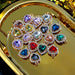 10Pcs/set Crystal Multicolor Heart-Shaped Rhinestones DIY Earrings Pendant Necklaces Jewelry