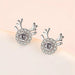 Creative Stylish Elk Crystal Deer Stud Earrings Women Fashion Jewelry