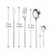 Stainless Steel Golden Cutlery Set Luxury Mirror Polishing Fork Spoons Knives 4Pcs Set