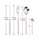 Stainless Steel Golden Cutlery Set Luxury Mirror Polishing Fork Spoons Knives 4Pcs Set