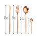 Stainless Steel Golden Cutlery Set Luxury Mirror Polishing Fork Spoons Knives 4Pcs Set