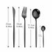 Stainless Steel Golden Cutlery Set Luxury Mirror Polishing Fork Spoons Knives 4Pcs Set