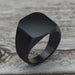 Simple Style Black Square Rings Classic Wedding Engagement Ring Jewelry