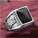 Simple Style Black Square Rings Classic Wedding Engagement Ring Jewelry