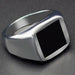 Simple Style Black Square Rings Classic Wedding Engagement Ring Jewelry