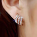Crystal Flower Stud Earrings Women Fashion Jewelry Rhinestones Earrings