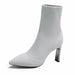 Metal Blade High Heels Socks Boots Women Stretch Fabric Elastic Stilettos Pointed Toe Ankle Boots
