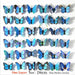 Butterflies Wall Stickers Home Decor Multicolor Double Layer 3D Butterfly Sticker 12Pcs